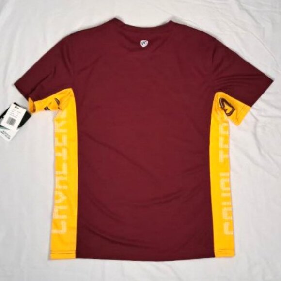CLEVELAND CAVALIERS CAVS T-Shirt with Screened Logos M L XL 2X MAROON & YELLOW - Picture 5 of 7